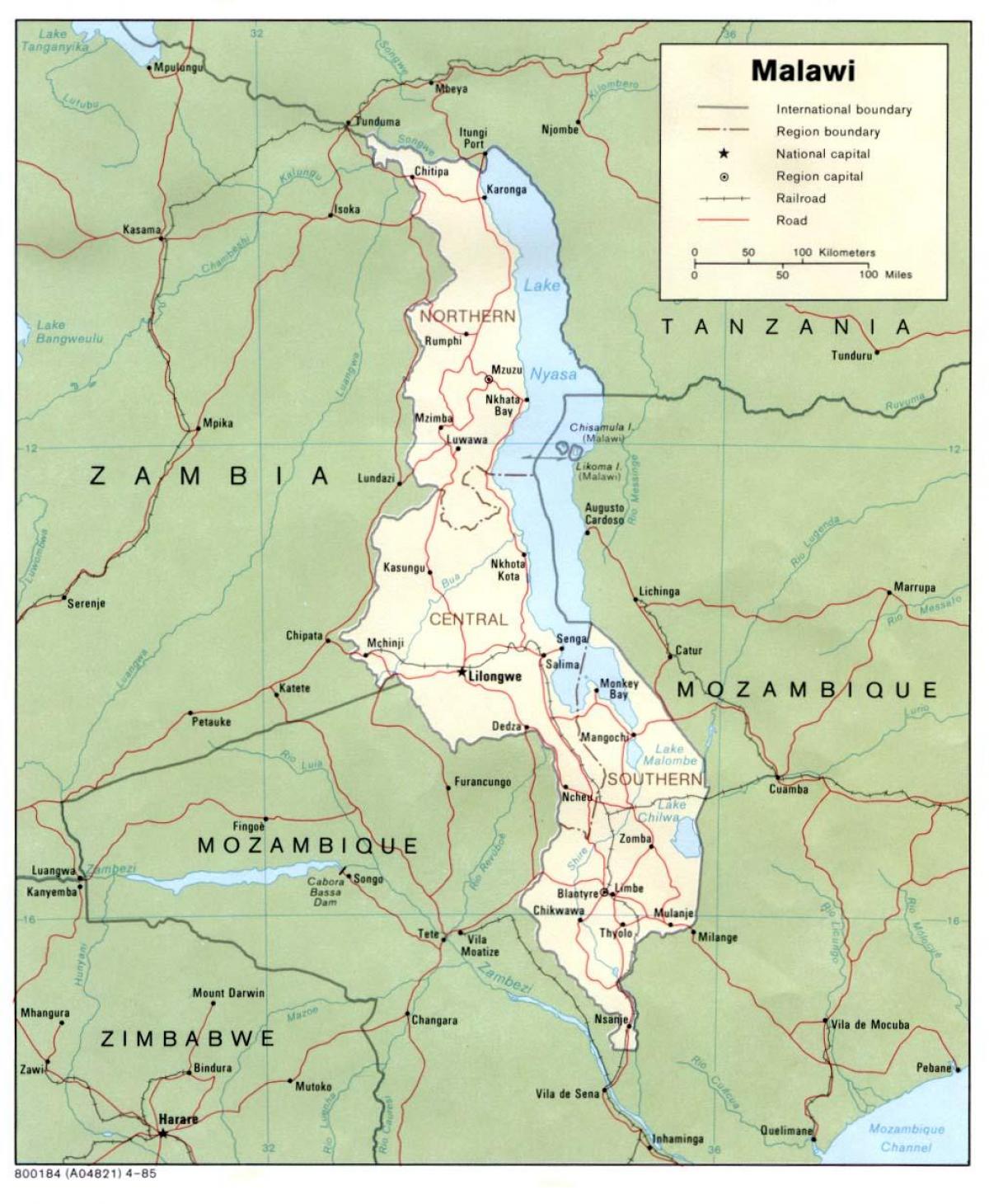 carrer mapa de blantyre Malawi