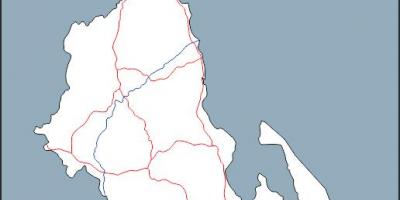 Mapa de Malawi mapa de contorn